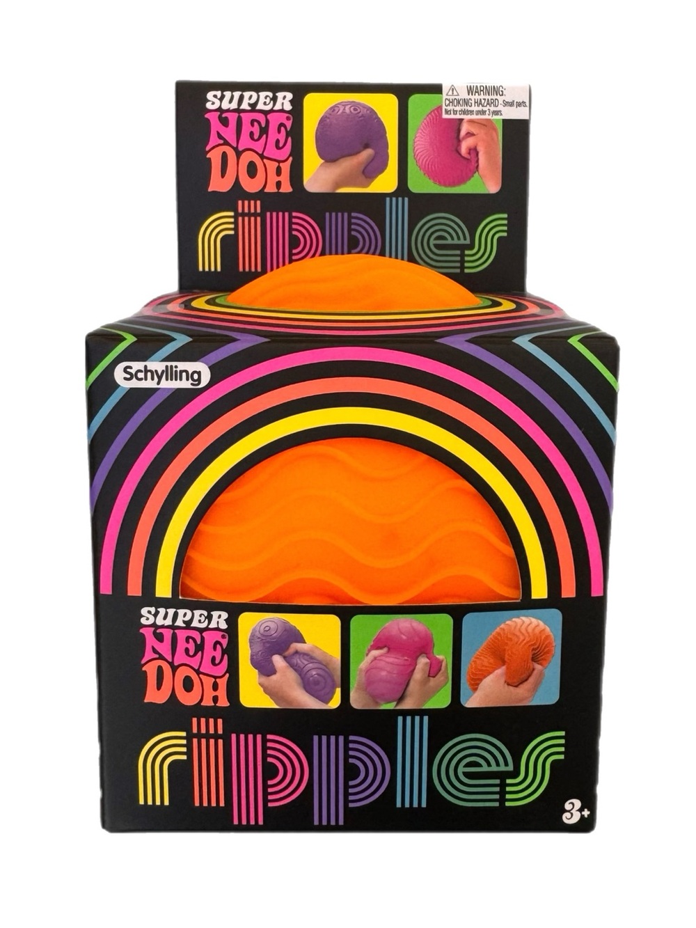 Super NeeDoh Ripples Ball orange Nee Doh Fidget Stress Toy Big authentic!!
